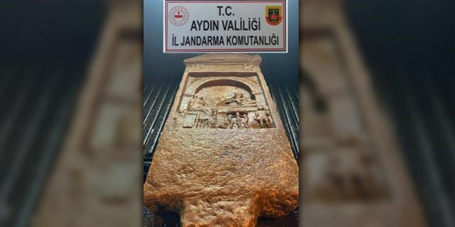 1900 yıllık mezar taşını satmaya çalışan 5 kişi yakalandı