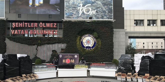 Yılbaşı öncesinde 7 bin 716 şişe sahte içki ele geçirildi