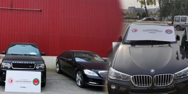 Yurt dışından getirilen lüks araçlara el koyuldu