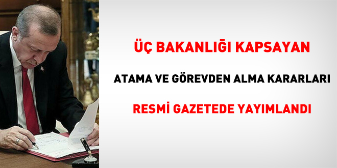 11 Aralık 2021 tarihli atama kararları Resmi Gazete'de yayımlandı