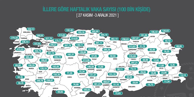 Vaka haritası açıklandı: Çanakkale'de zirvede