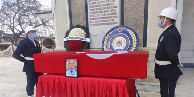 Kalp krizinden yaşamını yitiren polise son veda