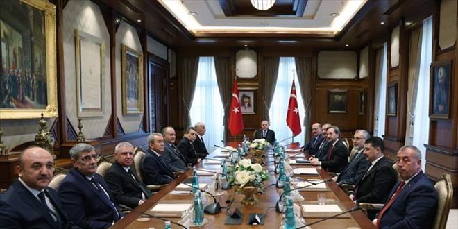 Cumhurbaşkanı Erdoğan, Türk-İş heyetini kabul etti