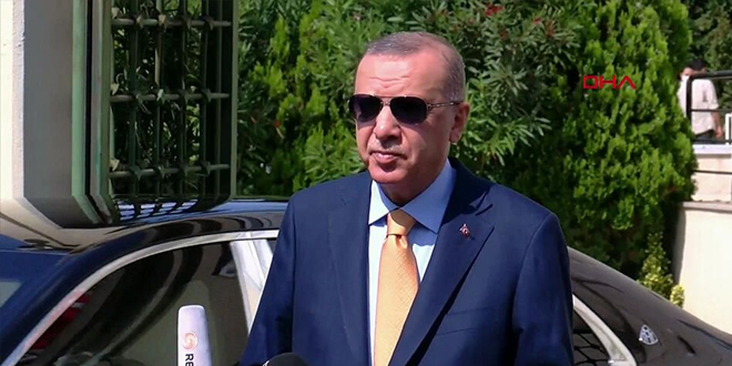 Cumhurbakan Erdoan, cuma namazn Yahya Efendi Camisi'nde kld
