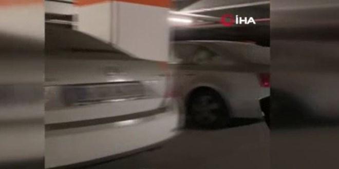 Oto galeri sitesinin otoparkında stoklanmış onlarca araç görüntülendi