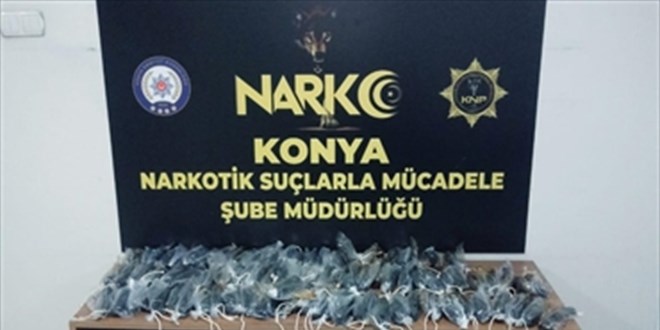 Konya'da otomobilin LPG tank�nda 11 kilo 860 gram esrar ele ge�irildi