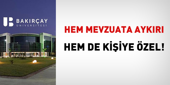 Bu ilan hem mevzuata aykırı hem de kişiye özel!