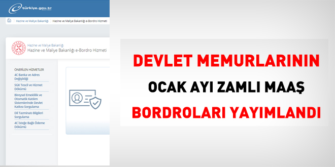 Memurlarn 2022 yl Ocak ay zaml maa bordrolar yaymland