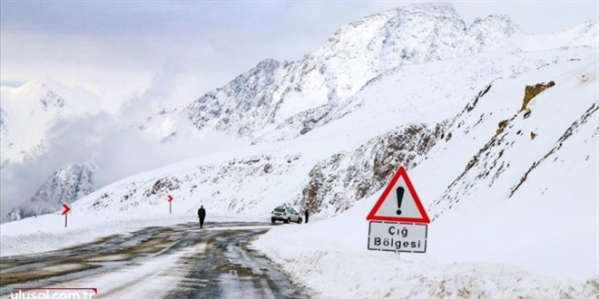 19 ile kar ve çığ uyarısı