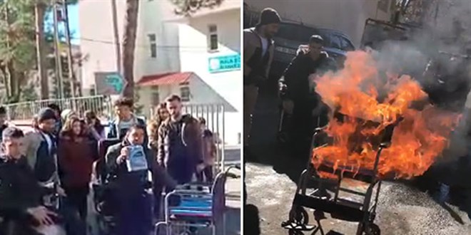 Müdürü tarafından mobbing uyguladığını ileri süren engelli, aracını ateşe verdi