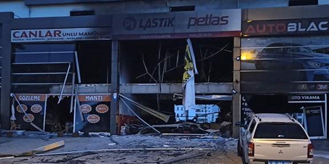 Başkentte oto lastikçide patlama