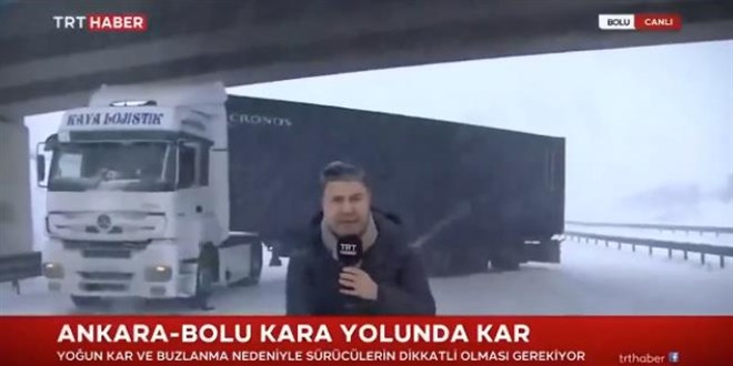 TRT ekibi canlı yayında faciadan döndü