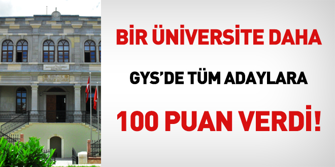 Kastamonu niversitesi GYS'de tm adaylara 100 puan verdi!