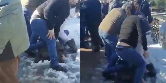Boşanma aşamasındaki eşini bıçaklayan kocaya linç girişimi! O anlar kamerada