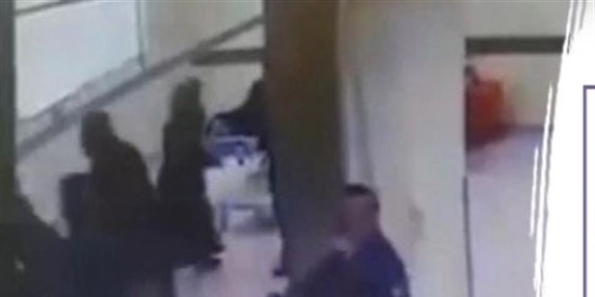 4 hemşirenin darbedilme anları kamerada