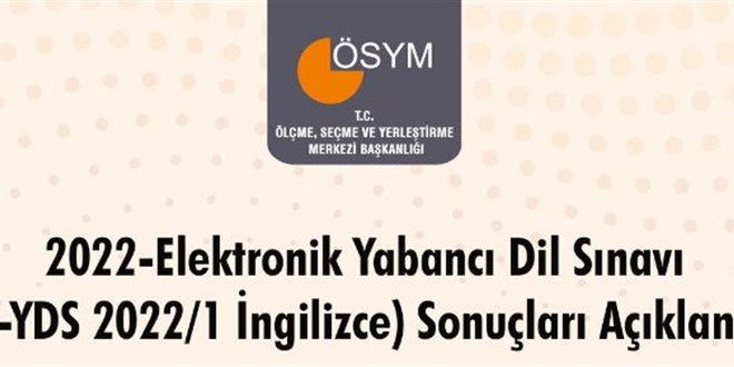 2022 e-YDS sonuçları açıklandı