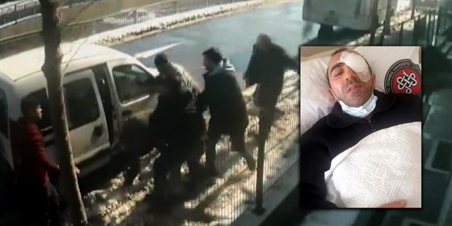 Belediye kameramanını kör eden yumruk!