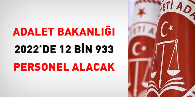 Adalet Bakanlığı 12 bin 933 personel alacak