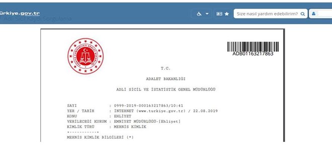 Elektronik ortamdan 19 yabancı dilde sabıka kaydı verilebiliyor