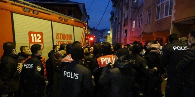 Yangında ölen çocuğun ailesi ile polis arasında arbede