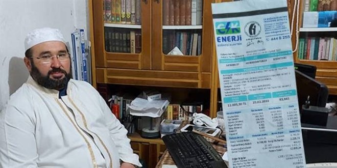 İmam faturayı paylaştı! 'Bizim camiyi de elektrik çarptı'