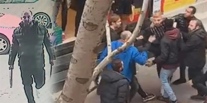Kadına şiddeti engelleyen esnafa kılıçlı saldırı
