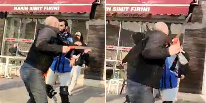 Testereyle kuryeye saldran taksicinin ehliyetine el konuldu