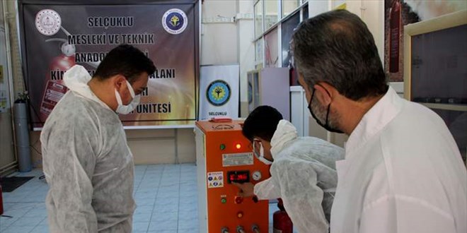 Okulların yangın söndürme tüpünün dolum ve bakımını bu lise yapacak