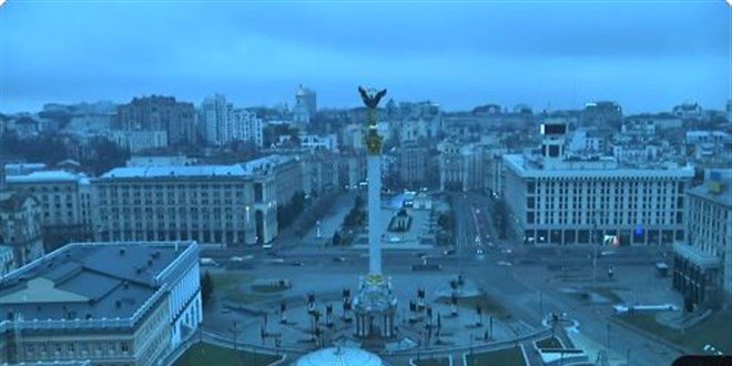 Ukrayna'nın başkenti Kiev'de siren sesleri duyuldu.