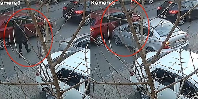 Park ederken vites karıştırdı yayaya çarptı! O anlar kamerada