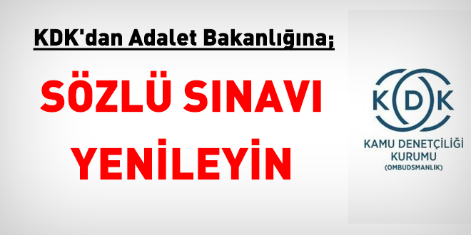 KDK'dan Adalet Bakanlna: Szl snav yenileyin