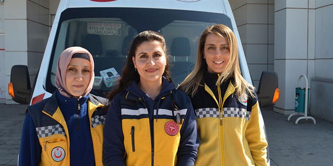Hayat kurtarma timi: 1 ambulans, 3 kadın