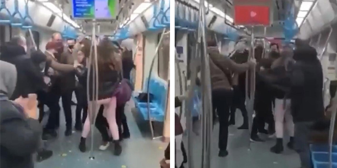 Marmaray'da 'Neden sevişiyorsunuz' kavgası