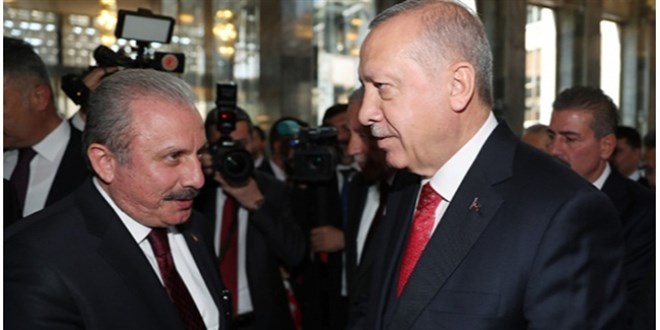 Cumhurbaşkanı Erdoğan, TBMM Başkanı Şentop'u ziyaret etti