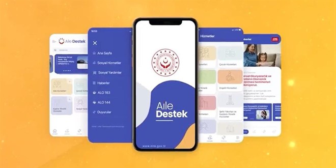 Sosyal yardım ve sosyal hizmetlere Aile Destek mobil uygulamasından ulaşılabilecek