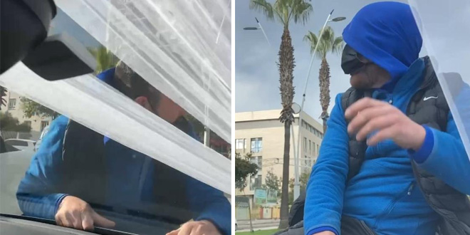 20 lirayı beğenmedi, 1 kilometre araç üzerinde gitti