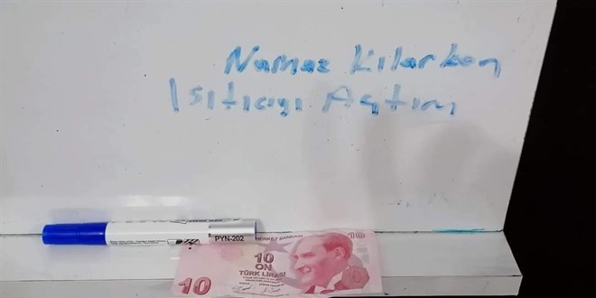 Camide çalıştırdığı elektrikli ısıtıcı için para bıraktı