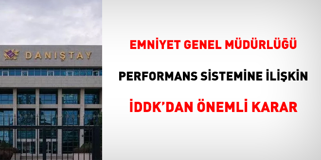 EGM performans sistemine ilikin DDK'dan nemli karar