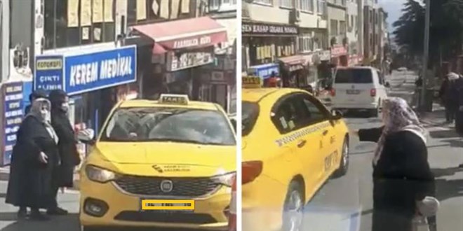 Yaşlı kadın taksiye binebilmek için yalvardı