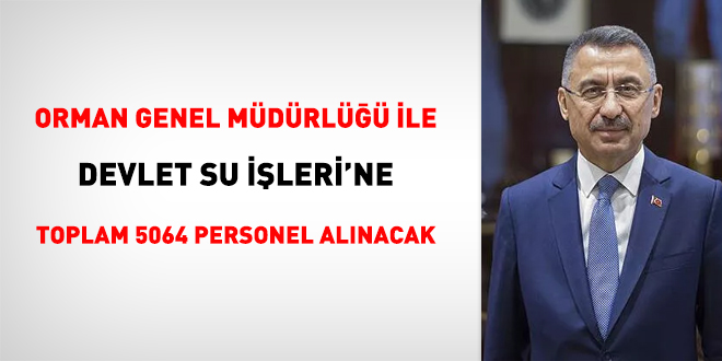 Tarm Bakanl ve tekilatlarna 5 bin 64 personel alm yaplacak