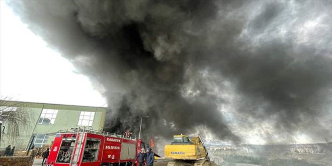 Karabük'te fabrika yangını kontrol altına alındı