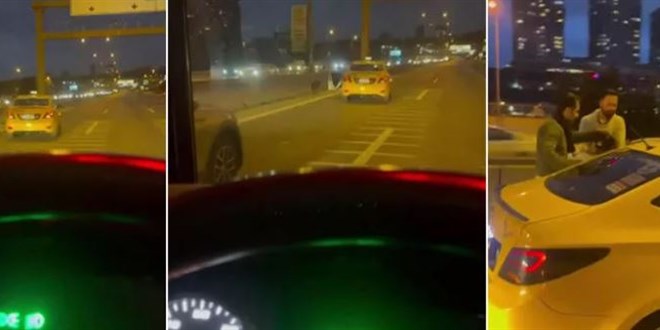 Köpeği kurtarmak için D-100'de trafiği durdurdular