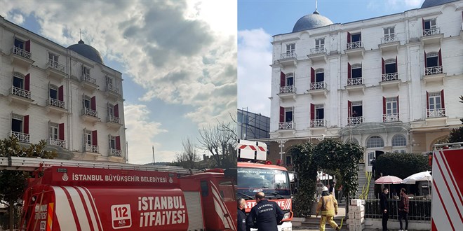 Büyükada'da tarihi otelde yangın paniği