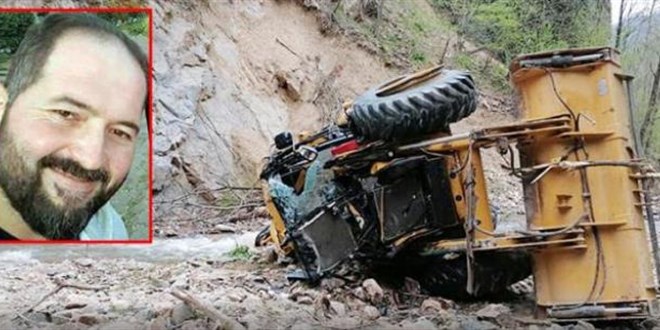İş makinesi 50 metreden yuvarlandı, operatör öldü