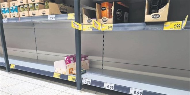 Almanya'da kıtlık korkusu! Marketlerde raflar boşaldı