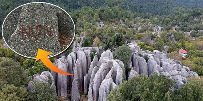 'Avatar Diyarı'nda spreyli aşk yazısı