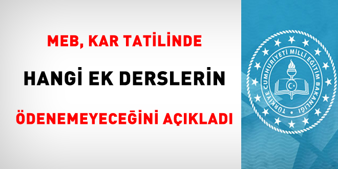 Kar tatillerinde ek ders ödenir mi?