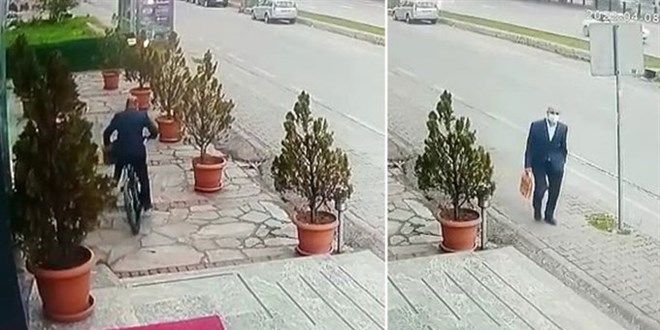 Takm elbiseli hrsz, 6 bin TL'lik bisikleti byle ald