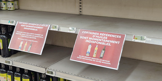 Fransa'da marketlerde sv ya reyonlar boald