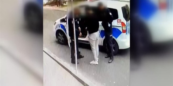 Ekip otosuna bindirilen kişinin kaçış anı kameralara yansıdı